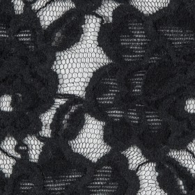 Jay Godfrey Black Floral Flocked Lace Jay Godfrey Black Floral Flocked Lace