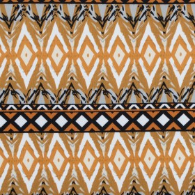 Golden Oak and Spruce Yellow Geometric Printed Stretch Double Knit Golden Oak and Spruce Yellow Geometric Printed Stretch Double Knit