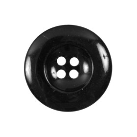 Black 4-Hole Plastic Button – 40L/25.5mm Black 4-Hole Plastic Button – 40L/25.5mm