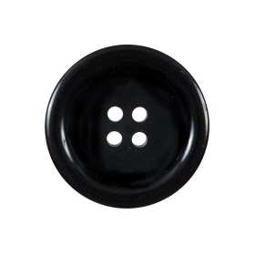 4-Hole Black Rimmed Plastic Button – 40L/25.5mm 4-Hole Black Rimmed Plastic Button – 40L/25.5mm