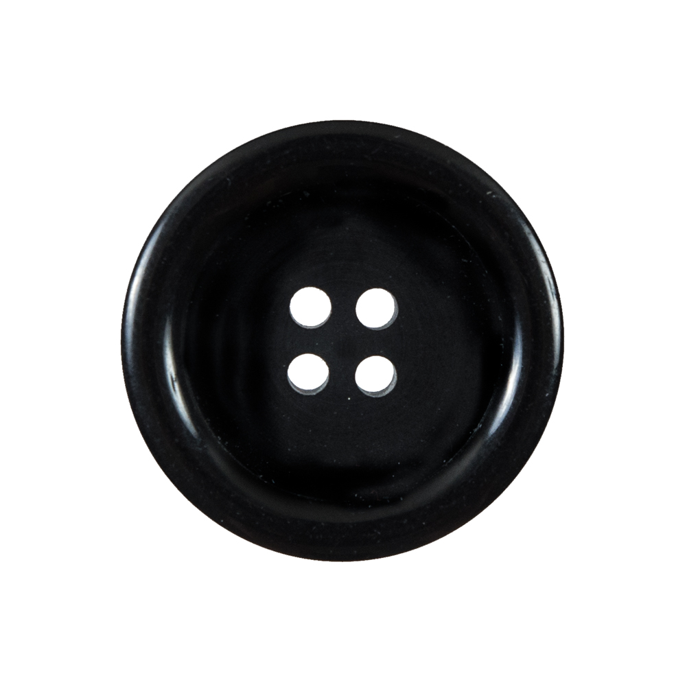 4-Hole Black Rimmed Plastic Button – 40L/25.5mm 4-Hole Black Rimmed Plastic Button – 40L/25.5mm