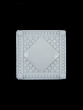 White Square Bevel Cut Button – 33L/21mm White Square Bevel Cut Button – 33L/21mm
