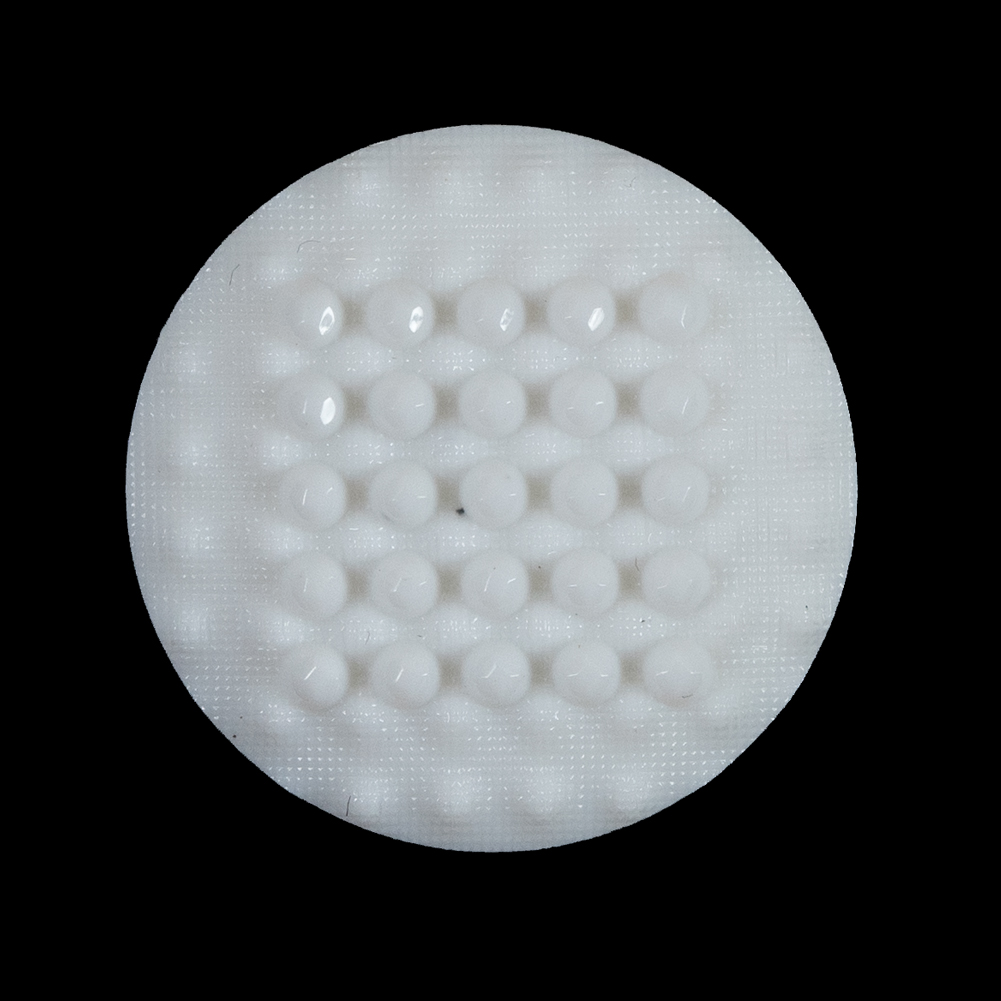 White Patch of Dots Shank Back Button – 44L/28mm White Patch of Dots Shank Back Button – 44L/28mm