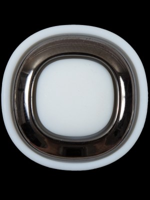 White and Gunmetal 2-Piece Plastic Button – 48L/30.5mm White and Gunmetal 2-Piece Plastic Button – 48L/30.5mm