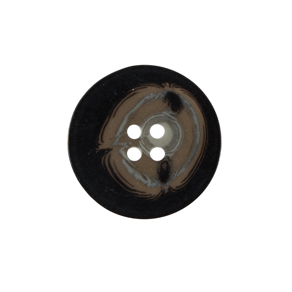 Black and Brown Plastic Button – 36L/23mm Black and Brown Plastic Button – 36L/23mm