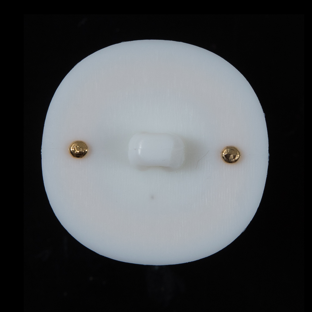 White and Gold 2-Piece Plastic Button – 48L/30.5mm White and Gold 2-Piece Plastic Button – 48L/30.5mm
