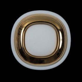 White and Gold 2-Piece Plastic Button – 48L/30.5mm White and Gold 2-Piece Plastic Button – 48L/30.5mm