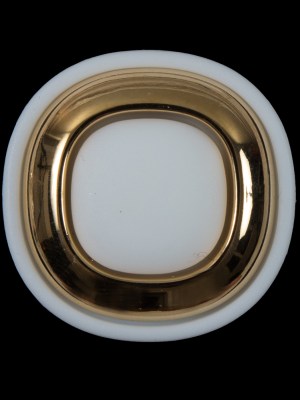 White and Gold 2-Piece Plastic Button – 48L/30.5mm White and Gold 2-Piece Plastic Button – 48L/30.5mm