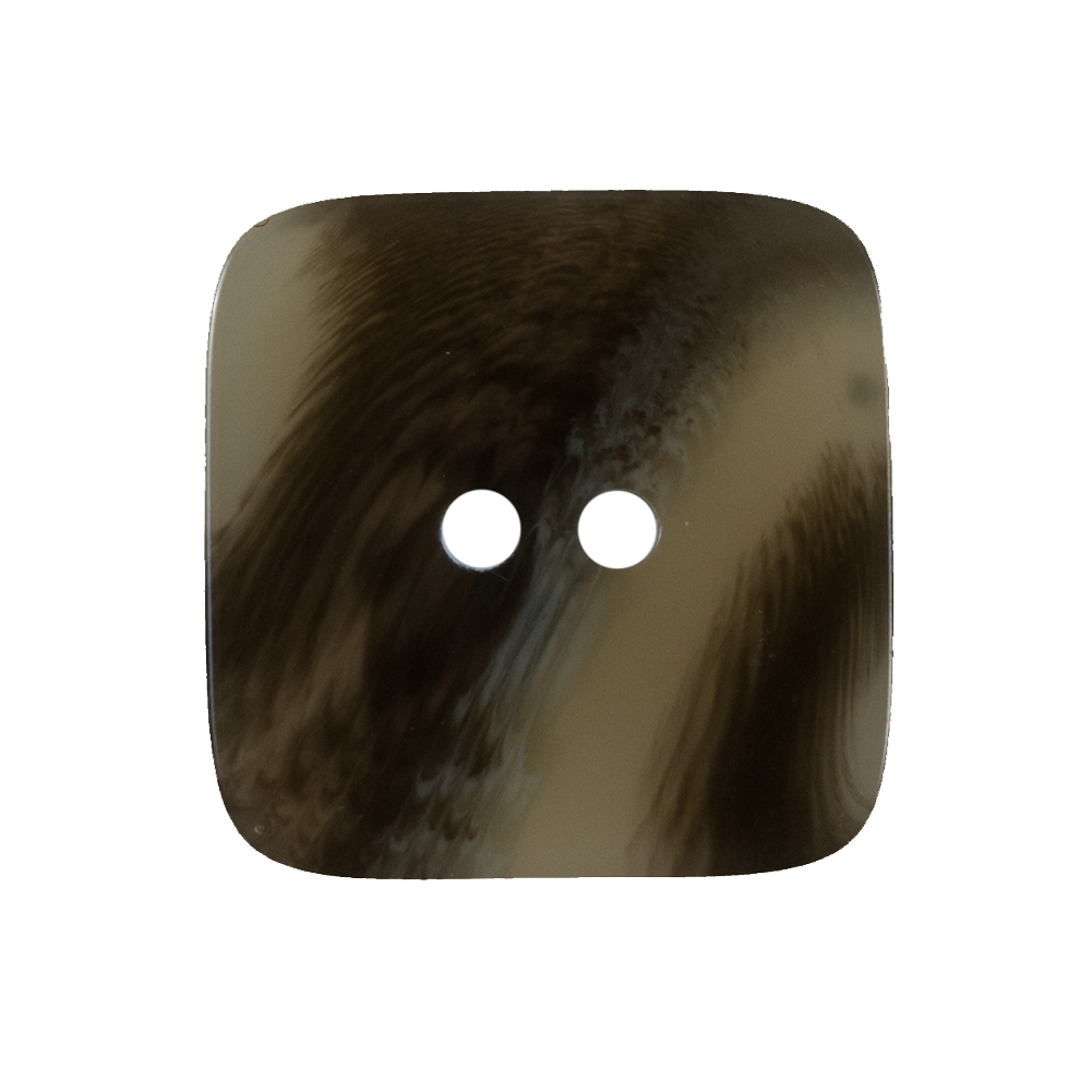 Olive Gray Square Two-Hole Plastic Button – 44L/28mm Olive Gray Square Two-Hole Plastic Button – 44L/28mm