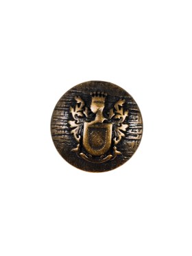 Antique Gold Coat of Arms Crest Metal Button – 24L/15mm Antique Gold Coat of Arms Crest Metal Button – 24L/15mm