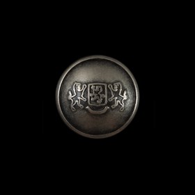 Silver Double Lion Crest Metal Button – 28L/18mm Silver Double Lion Crest Metal Button – 28L/18mm