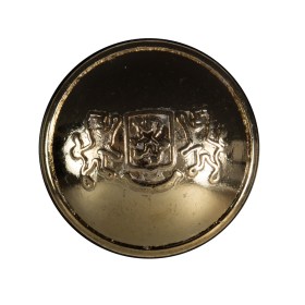 Gold Double Lion Crest Metal Shank Back Button – 44L/28mm Gold Double Lion Crest Metal Shank Back Button – 44L/28mm