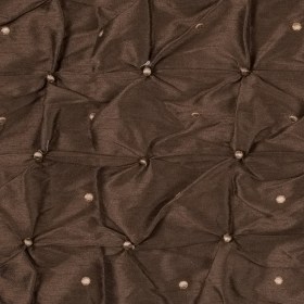 Desert Palm and Gold Pintucked Polyester Shantung Desert Palm and Gold Pintucked Polyester Shantung