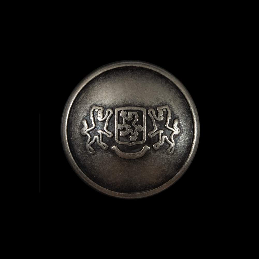 Silver Double Lion Crest Metal Button – 36L/23mm Silver Double Lion Crest Metal Button – 36L/23mm