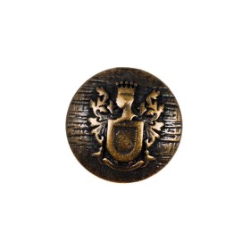 Antique Gold Coat of Arms Crest Metal Button – 35L/22mm Antique Gold Coat of Arms Crest Metal Button – 35L/22mm