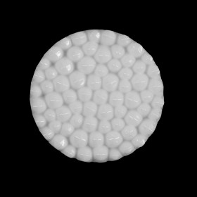 White Beveled 3-Dimensional Dotted Shank Back Button – 44L/28mm White Beveled 3-Dimensional Dotted Shank Back Button – 44L/28mm