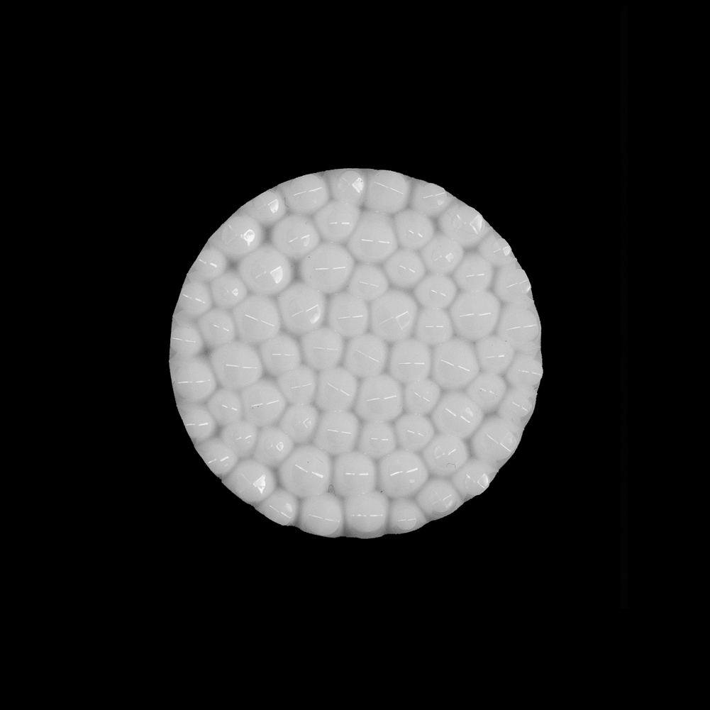White Beveled 3-Dimensional Dotted Shank-Back Button – 36L/23mm White Beveled 3-Dimensional Dotted Shank-Back Button – 36L/23mm