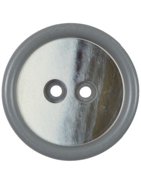 Gray 2-Hole Plastic Button – 44L/28mm Gray 2-Hole Plastic Button – 44L/28mm