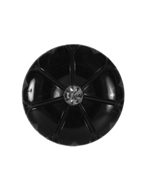 Black Plastic Button with Rhinestone Center – 36L/23mm Black Plastic Button with Rhinestone Center – 36L/23mm