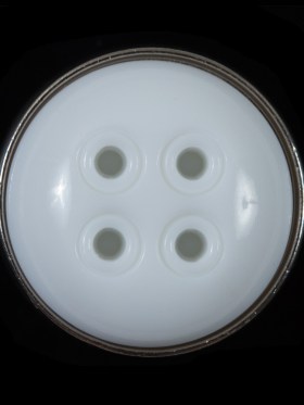 White and Gray Plastic Shank-Back Button – 50L/32mm White and Gray Plastic Shank-Back Button – 50L/32mm