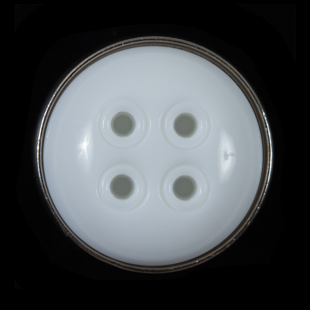 White and Gray Plastic Shank-Back Button – 50L/32mm White and Gray Plastic Shank-Back Button – 50L/32mm