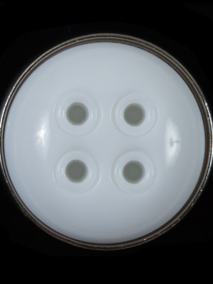 White and Gray Plastic Shank-Back Button – 50L/32mm White and Gray Plastic Shank-Back Button – 50L/32mm