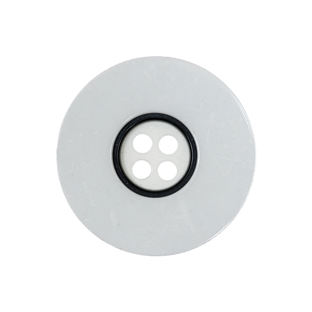 White and Black 4-Hole Plastic Button – 40L/25.5mm White and Black 4-Hole Plastic Button – 40L/25.5mm