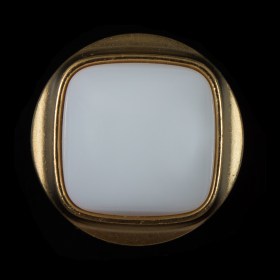 White and Gold Plastic Shank-Back Button – 50L/32mm White and Gold Plastic Shank-Back Button – 50L/32mm