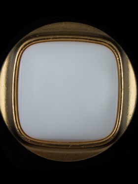 White and Gold Plastic Shank-Back Button – 50L/32mm White and Gold Plastic Shank-Back Button – 50L/32mm