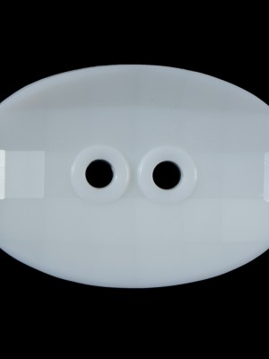White Bevel Cut 2-Hole Oval Button – 64L/40.5mm White Bevel Cut 2-Hole Oval Button – 64L/40.5mm