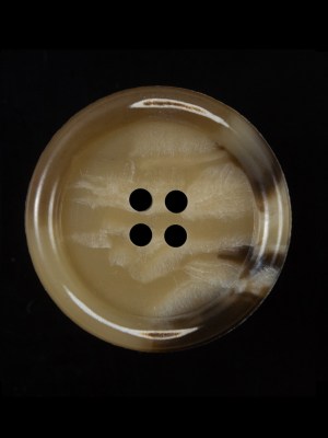 Beige and Brown Rimmed Plastic Button – 40L/25.5mm Beige and Brown Rimmed Plastic Button – 40L/25.5mm