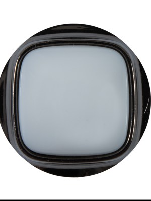 White and Gunmetal Plastic Shank-Back Button – 50L/32mm White and Gunmetal Plastic Shank-Back Button – 50L/32mm