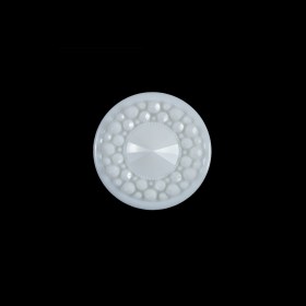 White 3-Dimensional Dotted Shank-Back Button – 24L/15mm White 3-Dimensional Dotted Shank-Back Button – 24L/15mm