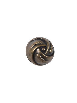 Antique Gold Etched Dome-Shaped Metal Button – 18L/11.5mm Antique Gold Etched Dome-Shaped Metal Button – 18L/11.5mm