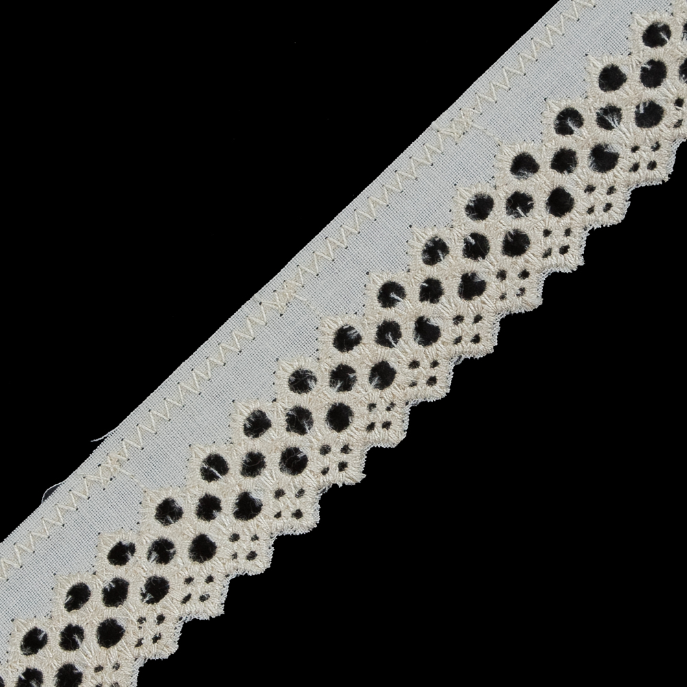 Beige Cotton Eyelet Trimming – 0.75″ Beige Cotton Eyelet Trimming – 0.75″