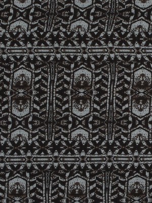 Black Coffee Tribal Printed Silk Chiffon Black Coffee Tribal Printed Silk Chiffon