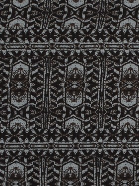 Black Coffee Tribal Printed Silk Chiffon Black Coffee Tribal Printed Silk Chiffon