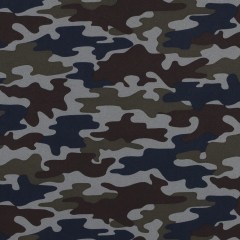Waxy Camouflage Printed Stretch Polyester Shirting Waxy Camouflage Printed Stretch Polyester Shirting