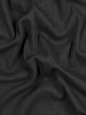 Black Cotton Rib Knit Black Cotton Rib Knit
