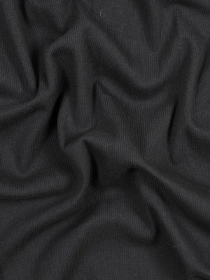 Black Cotton Rib Knit Black Cotton Rib Knit