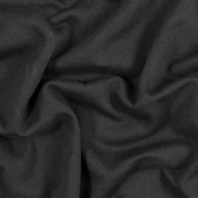 Cotton and Polyester Brushed Fleece – Black Cotton and Polyester Brushed Fleece – Black