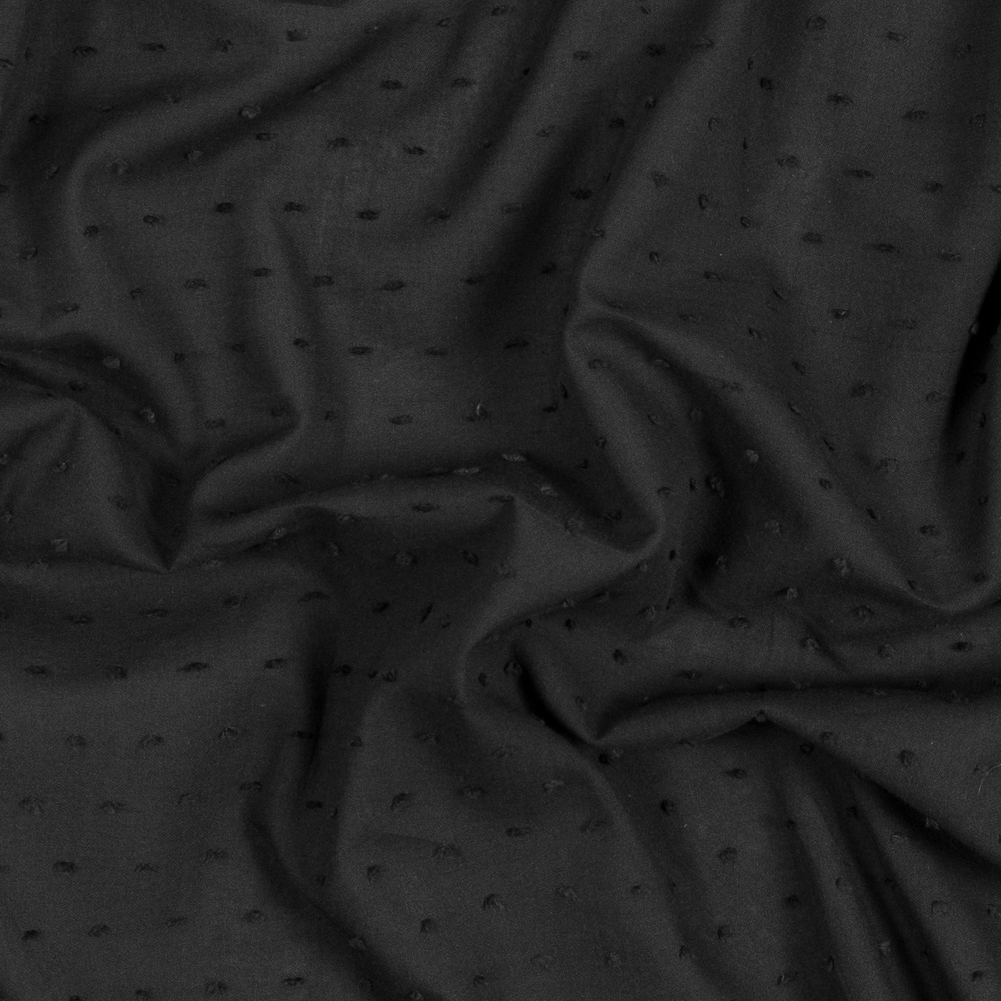 Italian Black Cotton Swiss Dot Italian Black Cotton Swiss Dot