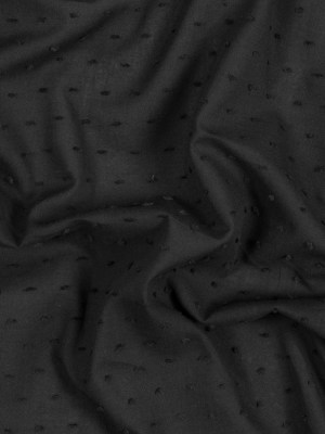 Italian Black Cotton Swiss Dot Italian Black Cotton Swiss Dot