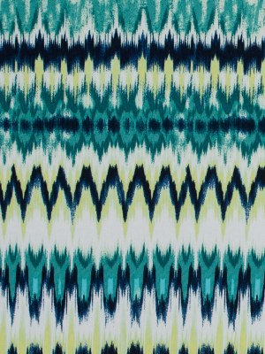 Royal, Green and Lime Ikat Printed Jersey Royal, Green and Lime Ikat Printed Jersey