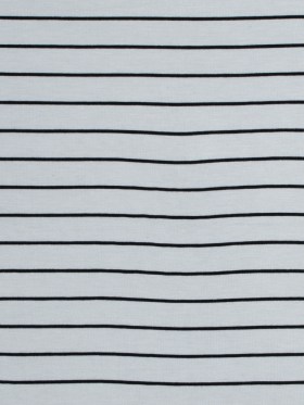 White and Black Pencil Striped Jersey White and Black Pencil Striped Jersey