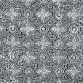 Mesh with Sequins – Silver and Black Geometric Mesh with Sequins – Silver and Black Geometric
