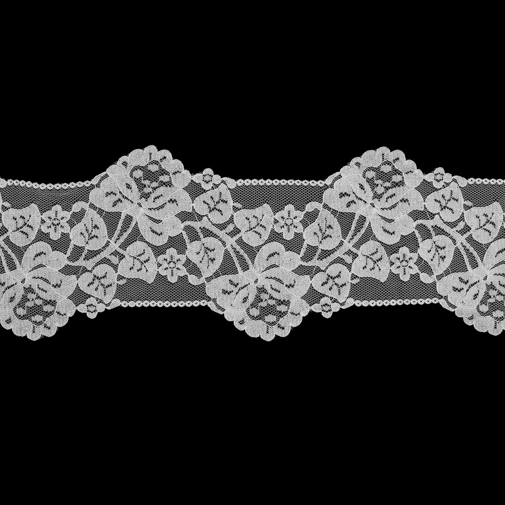 Off-White Floral Lace Trim – 6″ Off-White Floral Lace Trim – 6″