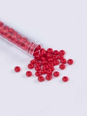 Red Opaque Czech Seed Beads – Size 2 Red Opaque Czech Seed Beads – Size 2