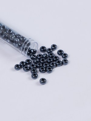 Metallic Gunmetal Czech Seed Beads – Size 2 Metallic Gunmetal Czech Seed Beads – Size 2