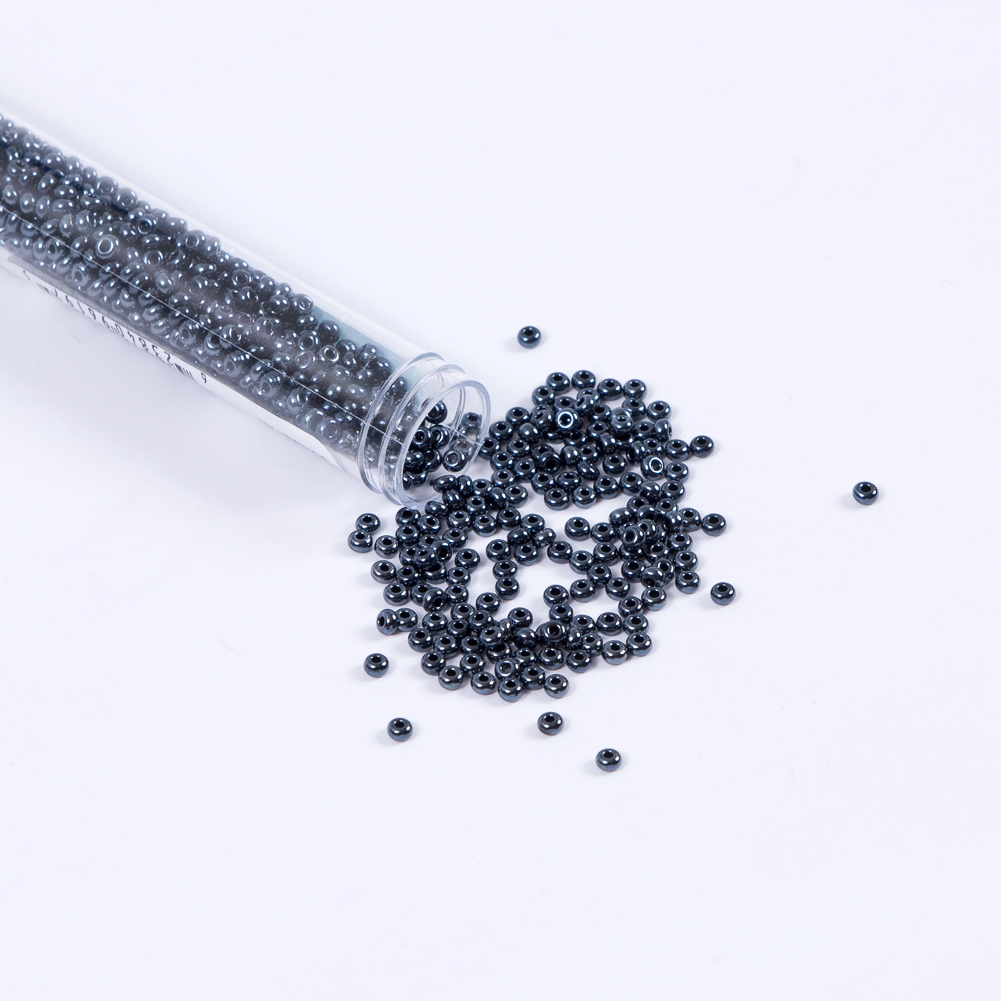 Metallic Gunmetal Czech Seed Beads – Size 8 Metallic Gunmetal Czech Seed Beads – Size 8